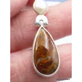 Boucles d'oreilles pendantes Pietersite perle - Bijoux en Pietersite