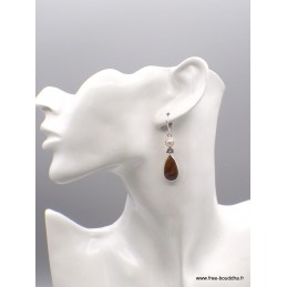 Boucles d'oreilles pendantes Pietersite perle Boucles d'oreilles en pierres XV133.8
