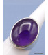Bague chevalière argent Améthyste T 54 Bagues pierres naturelles AV53