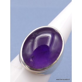 Bague chevalière argent AMETHYSTE T 54 Bagues pierres naturelles AV53