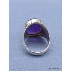 Bague chevalière argent AMETHYSTE T 54 Bagues pierres naturelles AV53