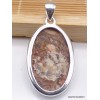 Pendentif Jaspe Oeil d'Oiseau mexicain rouge brun Pendentifs pierres naturelles WL66.5