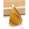 Pendentif Ambre naturel serti griffes Pendentifs pierres naturelles WL18.6