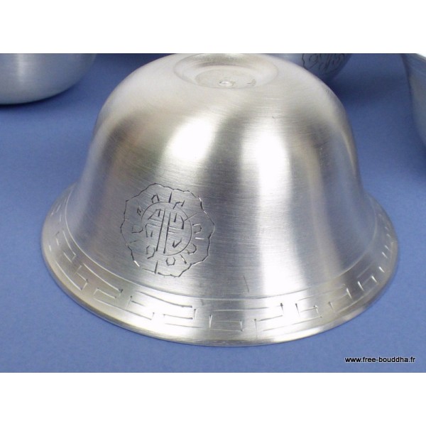 Bols d'offrandes bouddhistes plaqué argent 10.6 cm Bols d'offrandes bouddhistes BOLPA1