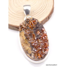 Pendentif Cristal de Vanadium oval Pendentifs pierres naturelles PU5