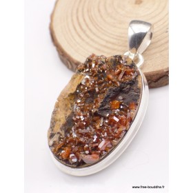 Pendentif Cristal de Vanadium oval Pendentifs pierres naturelles PU5