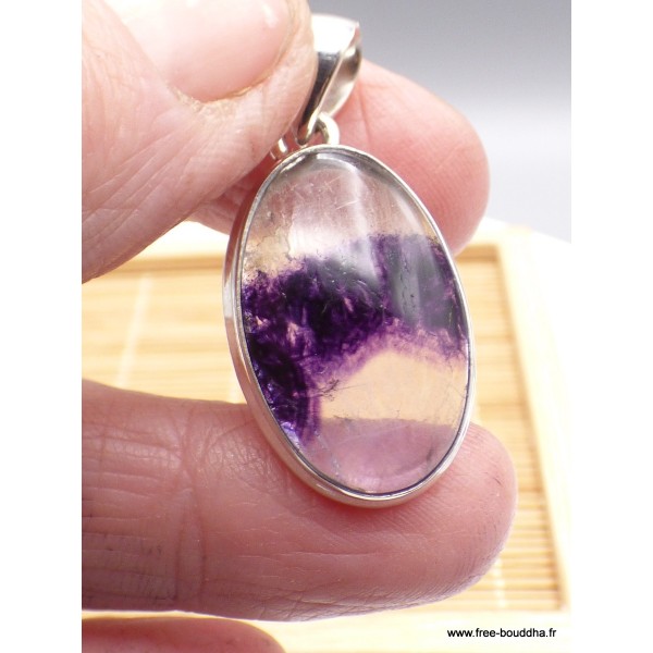 Pendentif oval Blue John Pendentifs pierres naturelles PU10.1