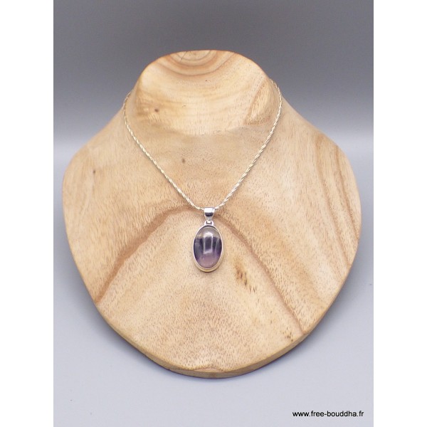 Pendentif oval Blue John Pendentifs pierres naturelles PU10.1