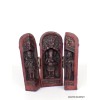 Temple triptyque bouddhiste Ganesh portatif rouge Statuettes Bouddhistes TEMGA1
