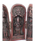 Temple triptyque bouddhiste Ganesh portatif rouge Statuettes Bouddhistes TEMGA1