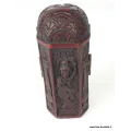 Temple triptyque bouddhiste Ganesh portatif rouge - Objets rituels bouddhistes
