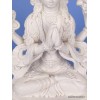 Statuette bouddhiste Chenrezi résine blanche 20 cm Statuettes Bouddhistes STACB1