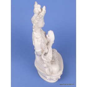 Statuette bouddhiste Chenrezi résine blanche 20 cm Statuettes Bouddhistes STACB1