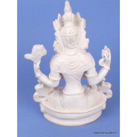 Statuette bouddhiste Chenrezi résine blanche 20 cm Statuettes Bouddhistes STACB1