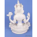 Statuette bouddhiste Chenrezi résine blanche 20 cm - Statuettes bouddhistes tibétaines artisanales