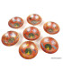 Bols d'offrandes laiton émaillé rouge 10 cm Bols d'offrandes bouddhistes BOLEM1