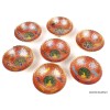 Bols d'offrandes laiton émaillé rouge 10 cm Bols d'offrandes bouddhistes BOLEM1