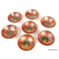 Bols d'offrandes laiton émaillé rouge 10 cm - Bols d'offrandes bouddhistes