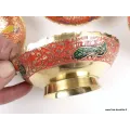 Bols d'offrandes laiton émaillé rouge 10 cm - Bols d'offrandes bouddhistes