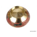 Bols d'offrandes laiton émaillé rouge 10 cm Bols d'offrandes bouddhistes BOLEM1