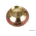 Bols d'offrandes laiton émaillé rouge 10 cm - Bols d'offrandes bouddhistes