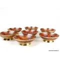 Bols d'offrandes laiton émaillé rouge 10 cm - Bols d'offrandes bouddhistes