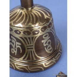 Cloche tibétaine et dorjé 12 cm Objets rituels bouddhistes CLO5