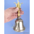 Cloche tibétaine manche plaqué or et dorjé 20 cm - Objets rituels bouddhistes