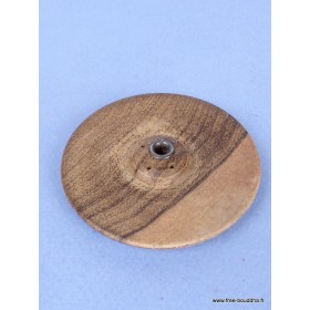 Porte encens tibétain galette en bois Encens tibétains, accessoires GAL1