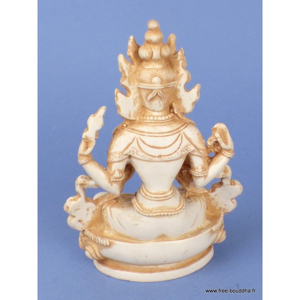 Statuette bouddhiste Chenrezi couleur sable 15 cm Statuettes Bouddhistes STACB2