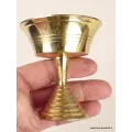 Lampe à beurre tibétaine 8 cm socle cercles - Lampe à beurre bouddhiste