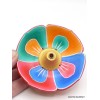 Porte encens tibétain lotus en bois peint Brûleurs et porte-encens GAL3