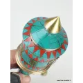 Moulin à prière tibétain 25 cm serti de pierres - Objets rituels bouddhistes