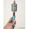 Moulin à prière tibétain 25 cm serti de pierres Objets rituels bouddhistes 7001.1