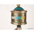 Moulin à prière tibétain 24 cm serti de pierres Objets rituels bouddhistes 7001.2