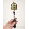 Moulin à prière tibétain 24 cm serti de pierres Objets rituels bouddhistes 7001.2