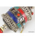 Moulin à prière bouddhiste 20 cm tricolore Objets rituels bouddhistes 7001.5