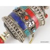 Moulin à prière bouddhiste 20 cm tricolore Objets rituels bouddhistes 7001.5