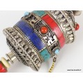 Moulin à prière bouddhiste 20 cm tricolore Objets rituels bouddhistes 7001.5