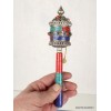Moulin à prière bouddhiste 20 cm tricolore Objets rituels bouddhistes 7001.5