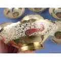 Bols d'offrandes laiton émaillé écru 10 cm - Bols d'offrandes bouddhistes