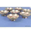 Bols d'offrandes laiton émaillé écru 10 cm - Bols d'offrandes bouddhistes