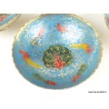 Bols d'offrandes laiton émaillé bleu ciel 10 cm Bols d'offrandes bouddhistes BOLEM5