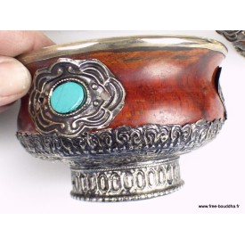 Bols d'offrandes en bois noble du Népal Bols d'offrandes bouddhistes BOLEM6