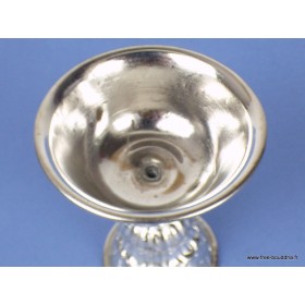 Lampe à beurre tibétaine 10 cm plaqué argent Lampe à beurre bouddhiste lamp31