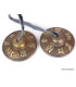Tingshas tibétaines cymbales Mantra de Chenrezi Tingsha tibétaine cymbales TTB1