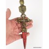 Phurba Dorjé et Bhairava laiton et corail Cloches et dorjé tibétains PHURBA3
