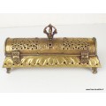 Porte encens bouddhiste en laiton massif Encens tibétains, accessoires PETLM