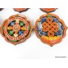 8 Sculptures bouddhistes signes auspicieux Statuettes Bouddhistes SCULP3