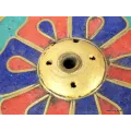 Porte-encens tibétain galette dorjé bois et pierres - Porte-encens tibétains